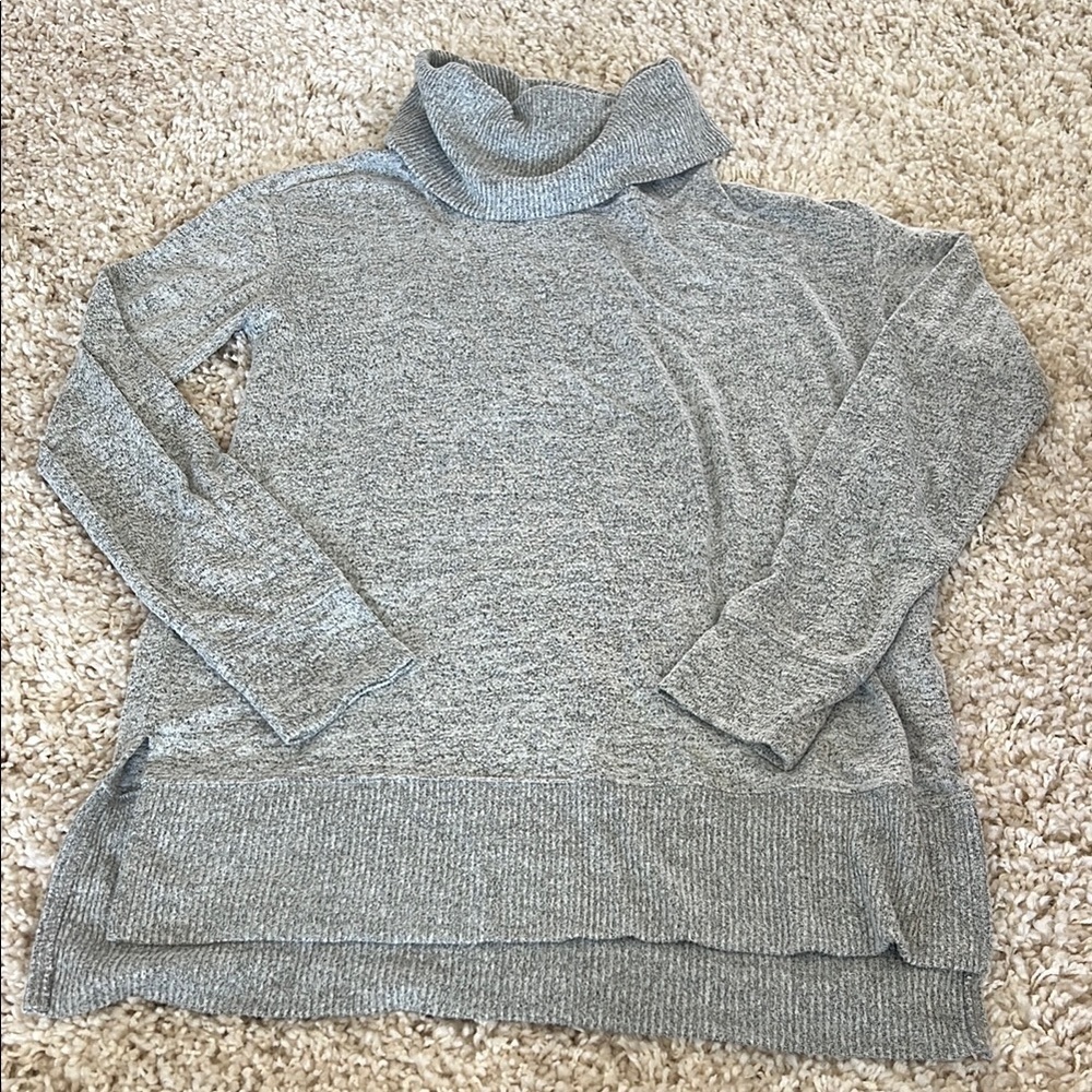 Cozy Gray Turtleneck Sweater